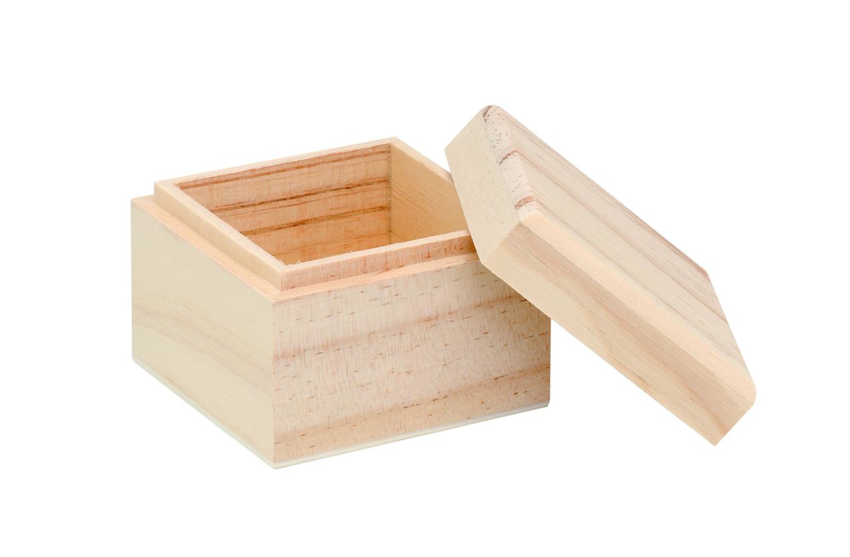 Holzbox Quadrat 7,5x7,5x6cm